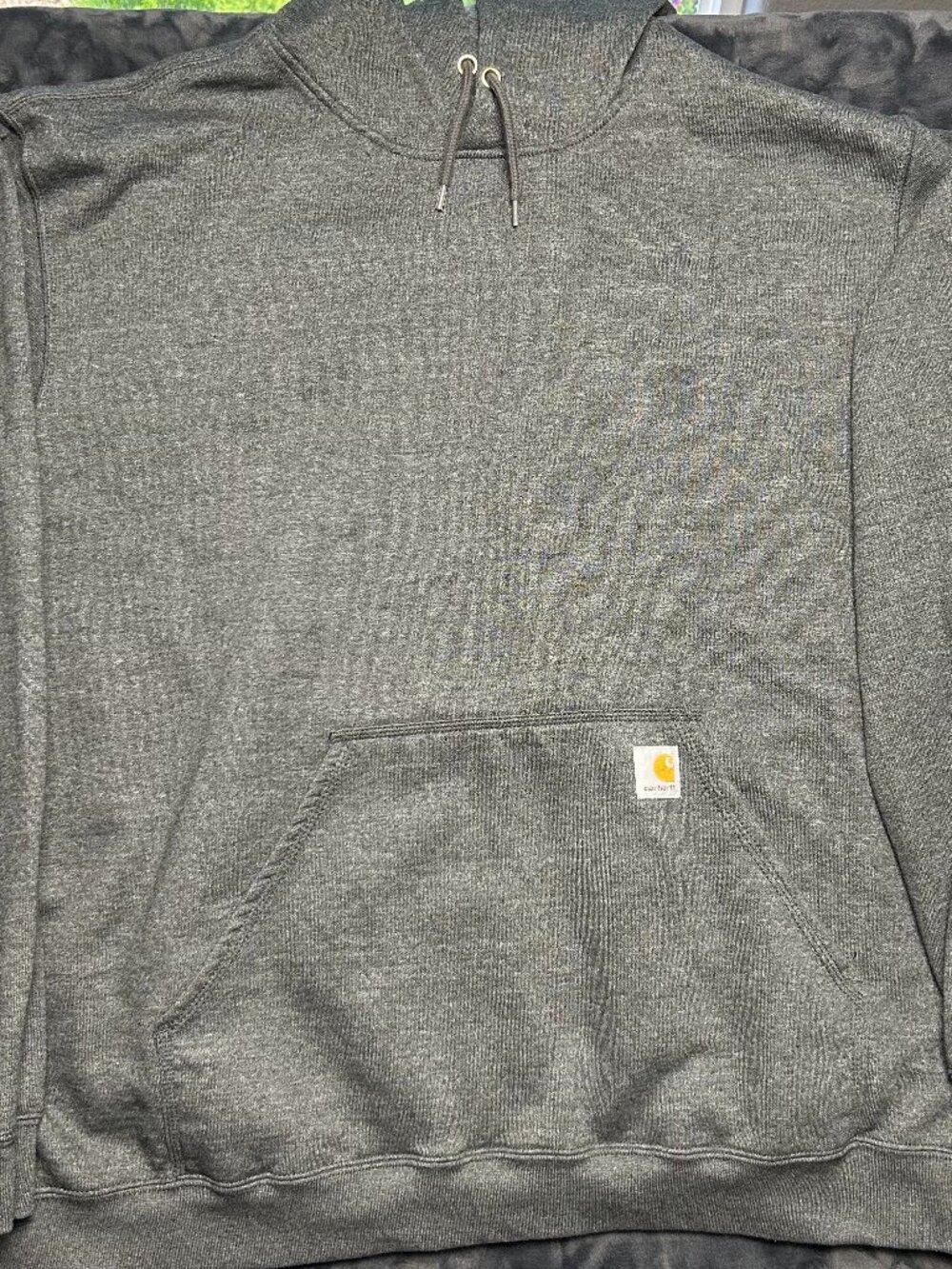 Carhartt Loose Fit Men’S Hoodie Sweatshirt 2Xl Dark Heather Gray Logo Fleece